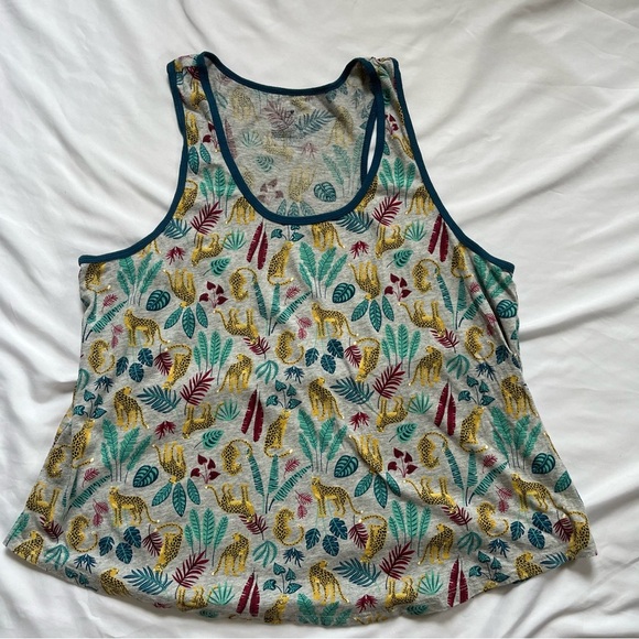 Secret Treasures Tank Top XL, Grey with Cheetah Floral Print - Picture 6 of 6